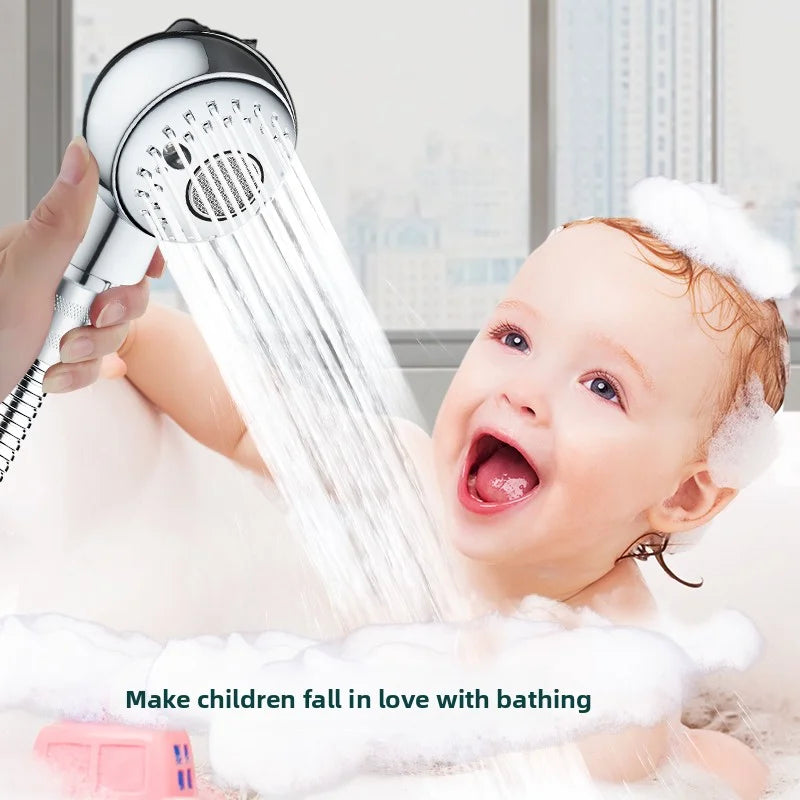 2-Mode Baby Shower Head - Gentle Bubble Water Flow, Drop-Resistant Durable, Universal Interface for Toddlers