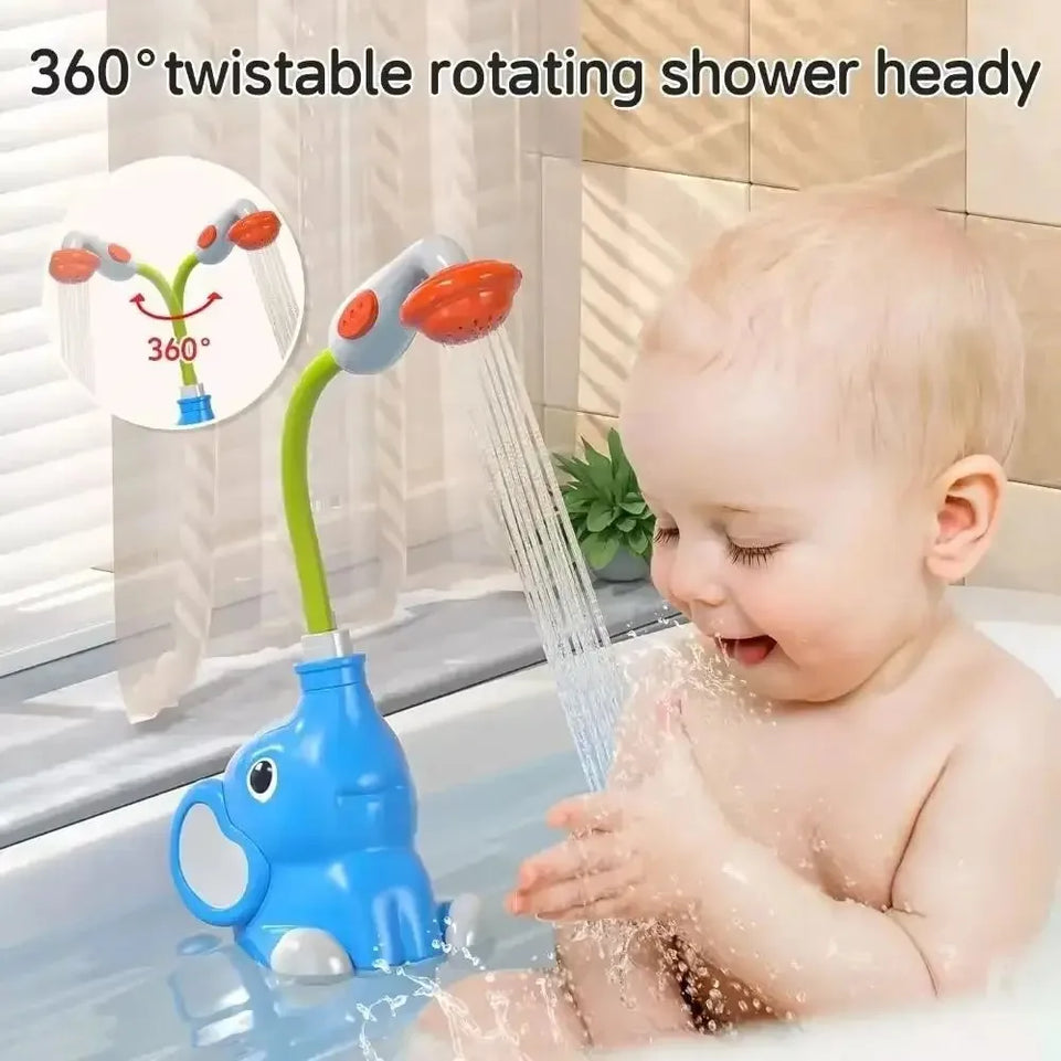 2025 new Baby Bath Shower Head Toys for Kids Ages 2-4 Bath Toys for Infants with Elephant Water Pump for Kids 3-5 Kids Bath Toys